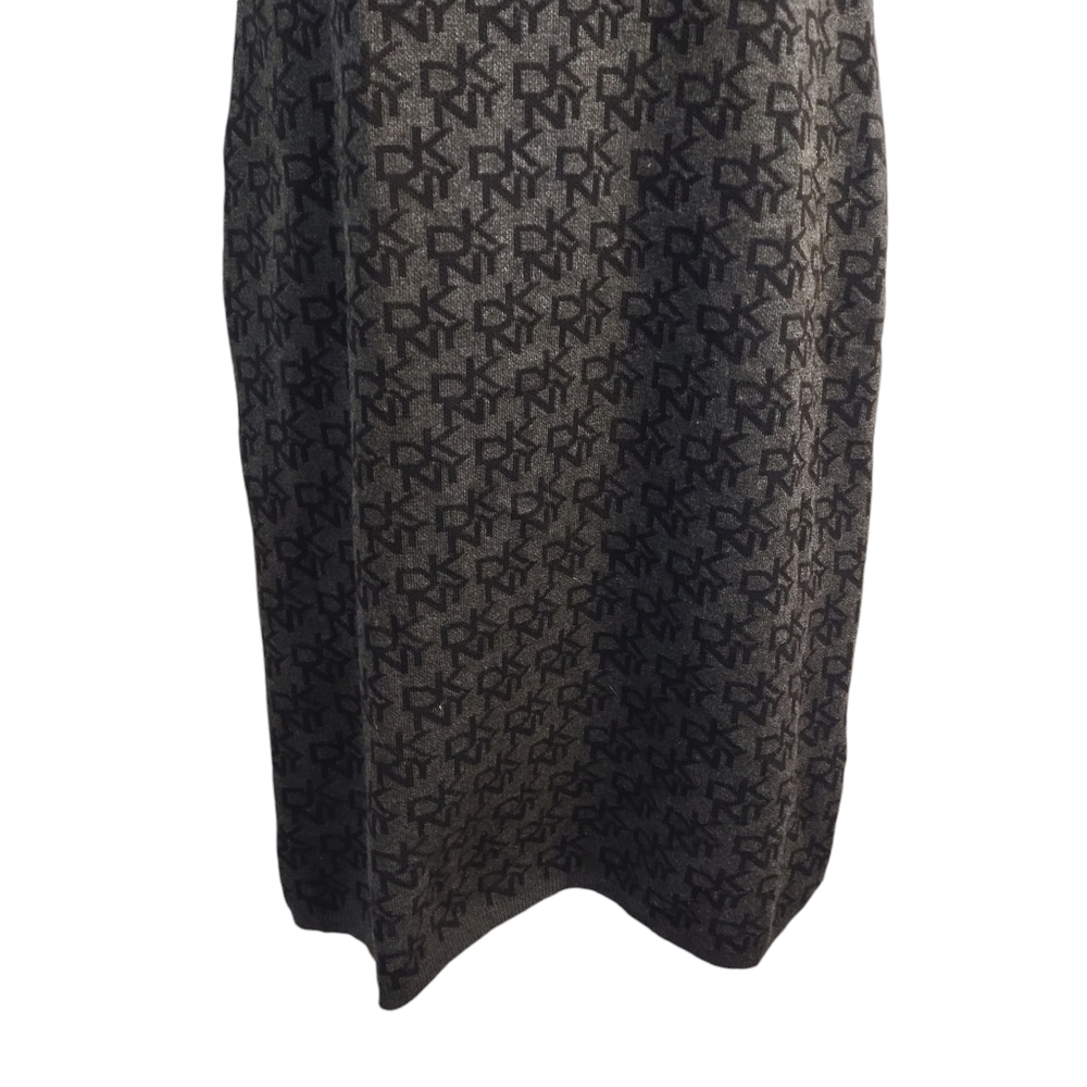 DKNY Sweater Dress Women's Black Gray Sweater Dress Size M - Picture 4 of 8